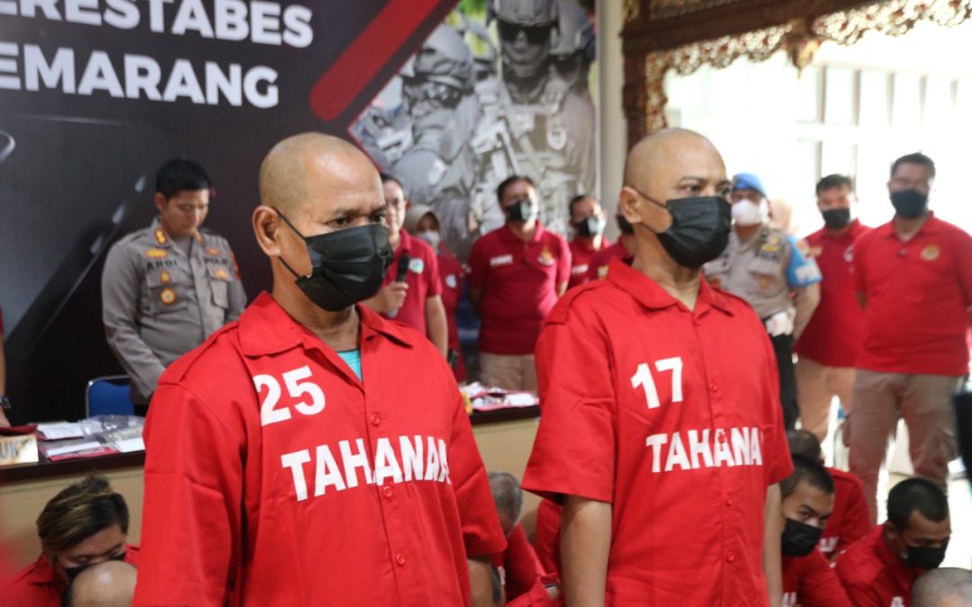 Satresnarkoba polrestabes Semarang gelar Press Release Ungkap Kasus Tindak Pidana Narkoba
