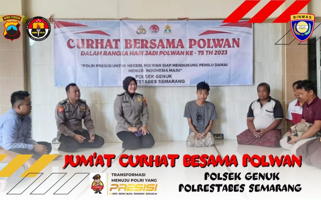 Jalin Kedekatan Dengan Masyarakat Polwan Polsek Genuk Gelar Jumat Curhat Dengan Warga RW 9 Genuksari
