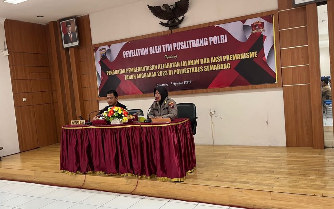 Puslitbang Polri Melakukan Penelitian Dalam Rangka Menekan Lajunya Kejahatan Jalanan Dan Premanisme Di Kota Semarang