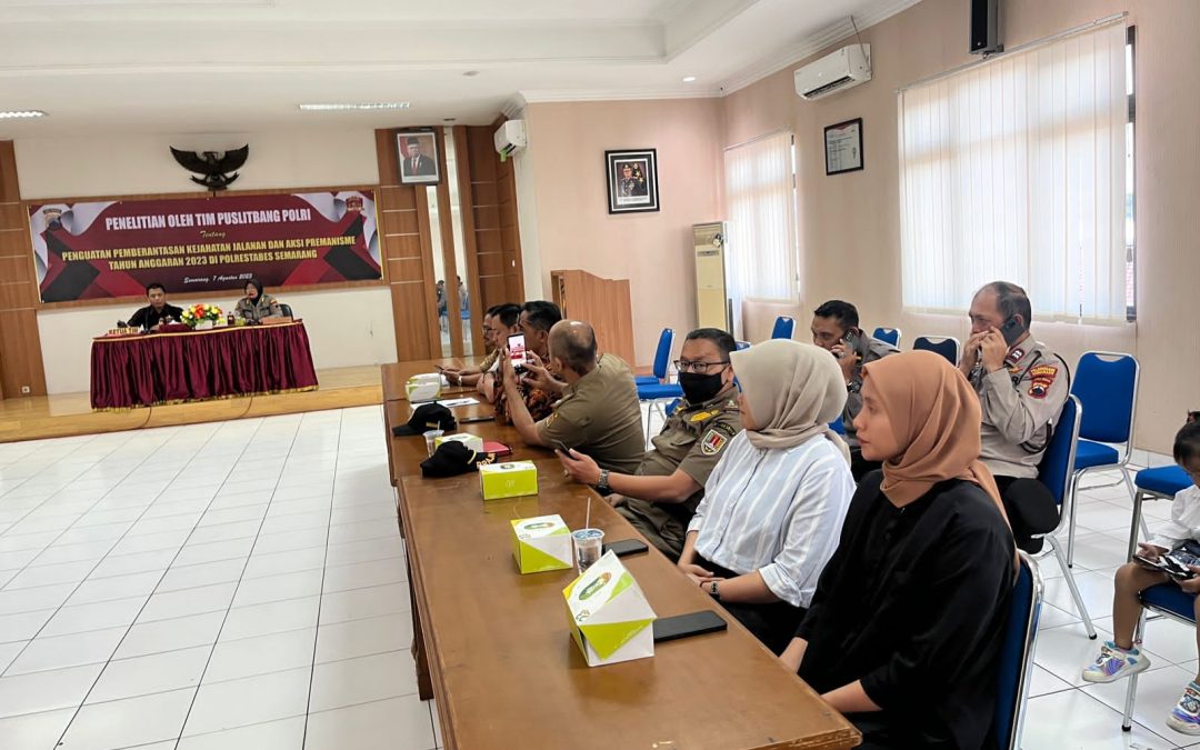 Puslitbang Polri Melakukan Penelitian Dalam Rangka Menekan Lajunya Kejahatan Jalanan Dan Premanisme Di Kota Semarang