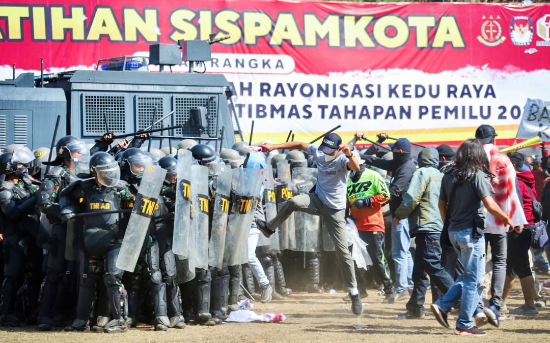 Polda Jateng Gelar Simulasi Pengamanan Tahapan Pemilu, Termasuk Siapkan Patroli SIBER