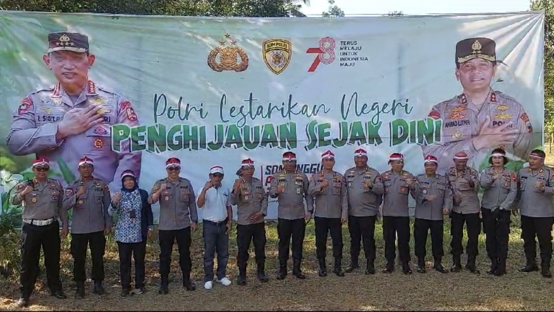 “Polda Jateng Gelar Bakti Sosial Penghijauan Di Lokasi Penyangga Air Kota Semarang”