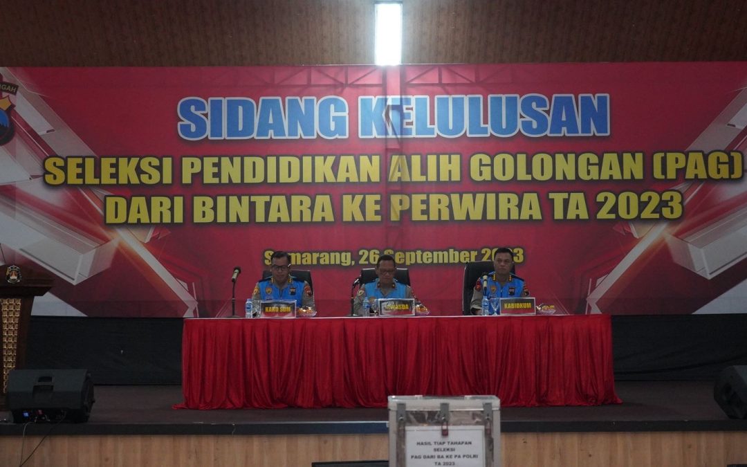 Polda Jateng Gelar Sidang Penetapan Kelulusan Seleksi pendidikan alih golongan dari Bintara ke Perwira TA 2023