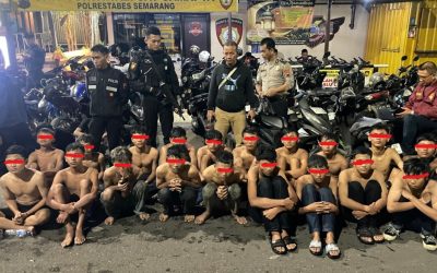 Patroli Perintis Presisi Sat Samapta Polrestabes Semarang Gagalkan Tawuran : 29 Remaja Di Amankan
