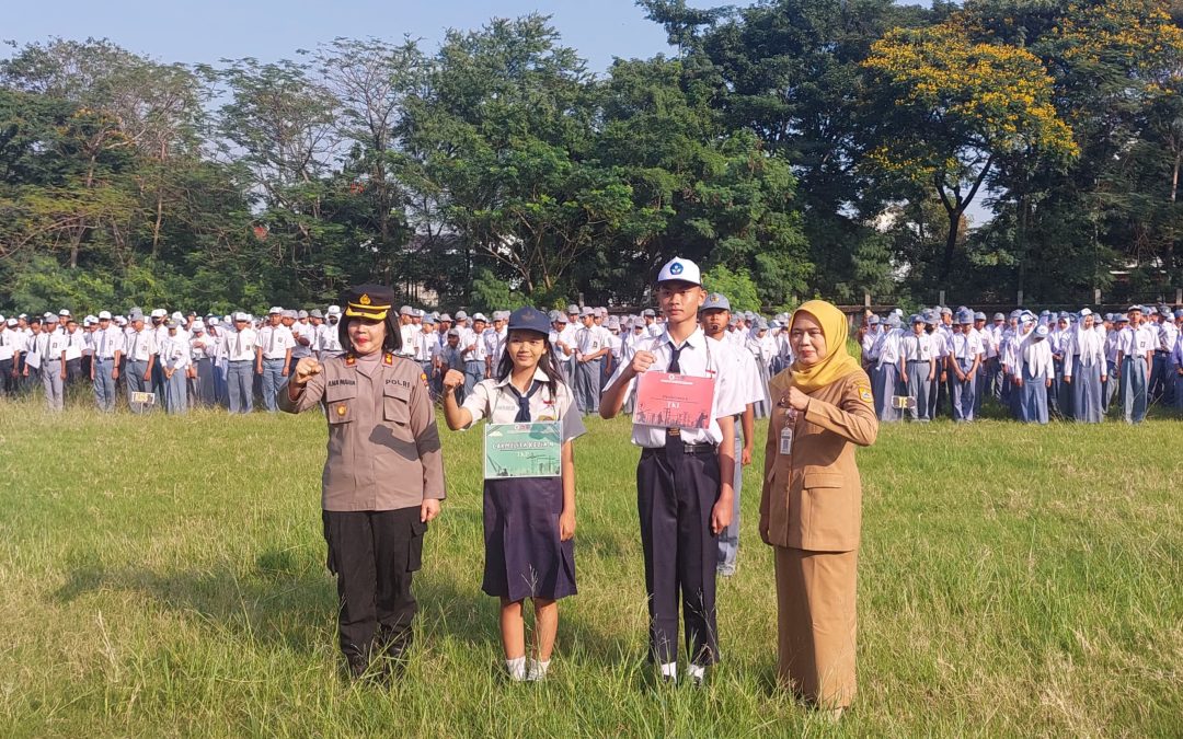 Kasat Binmas Polrestabes Semarang Sosialisasikan Ops Patuh Candi 2024 Saat jadi Irup acara MPLS Tahun Ajaran Baru