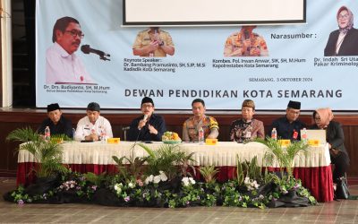 Berkolaborasi Bersama Dewan Pendidikan Kota Semarang: Kapolrestabes Semarang Ajak Pendidikan Bantu Kepolisian atasi Kenakalan Remaja