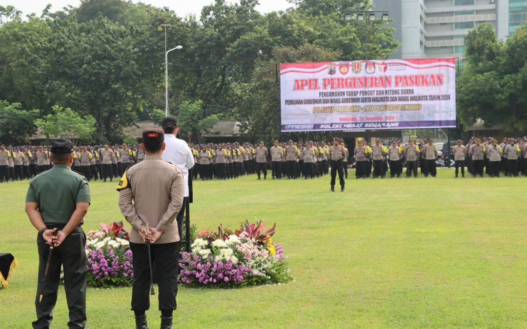 Apel Pergeseran Pasukan Polrestabes Semarang, Walikota Semarang Mengajak sukseskan Pilkada Kota Semarang denga Aman dan Damai