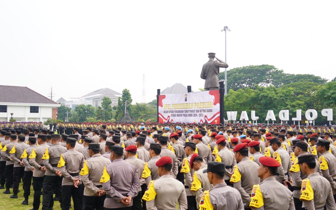 Polda Jateng Gelar Apel Serpas PAM TPS; kerahkan 1.112 Personel Ke 10 Polres