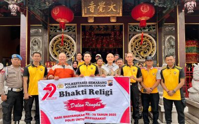 Bakti Religi HUT Bhayangkara ke-79, Polri Tebar Kepedulian Lewat Aksi Bersih Tempat Ibadah