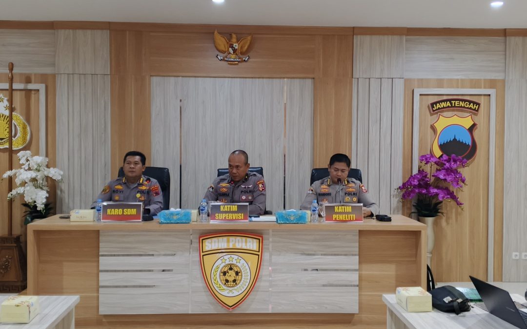 Puslitbang Polri Supervisi Strategi Pemberdayaan SDM dalam Implementasi e-MP Di Polda Jateng; Optimalisasi Strategi Pengawasan