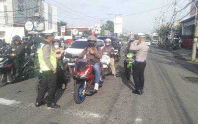 Polsek Gayamsari Gencar Sosialisasikan Tertib Lalu Lintas dalam Rangka Operasi Patuh Candi 2025